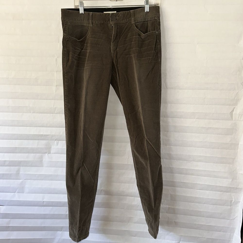 Jolt Jeans Women's 11 Olive Green Corduroy Mid Rise Pants Stretch